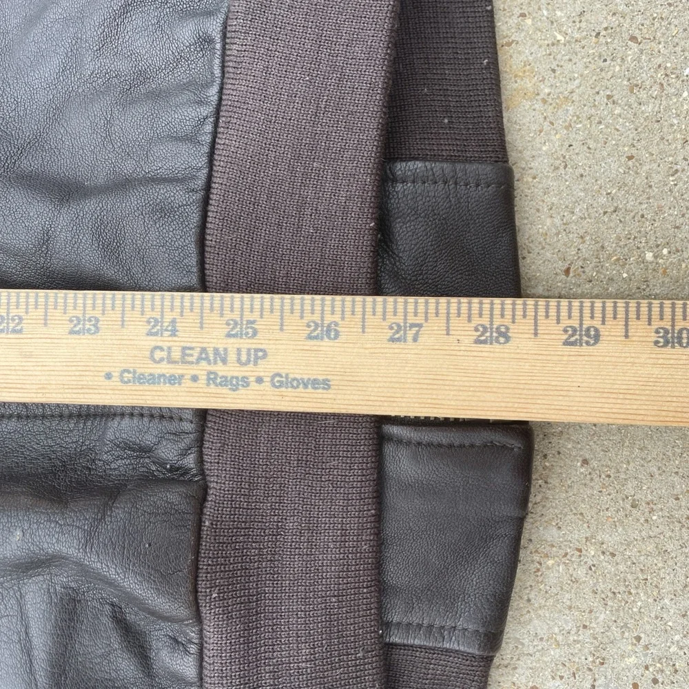 LL BEAN BROWN GOATSKIN LEATHER A-2 BOMBER FLIGHT JACKET XL PILOT AVIATOR COAT